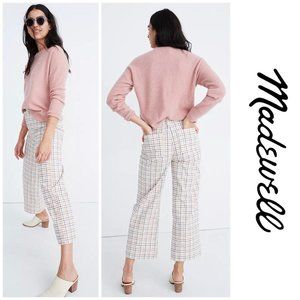 NEW Emmett Wide-Leg Crop Pants Rainbow Windowpane